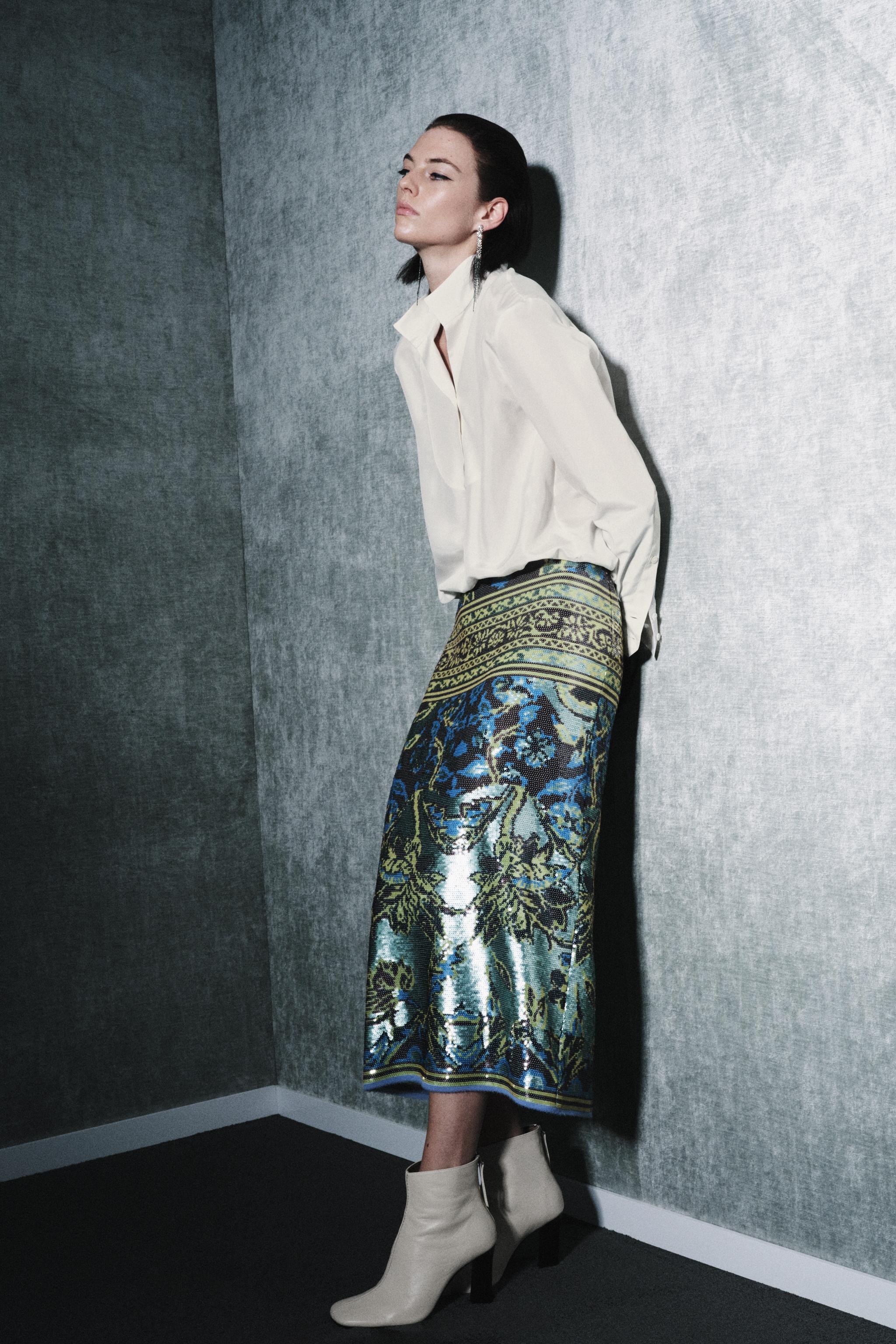 ZW COLLECTION LIMITED EDITION SEQUIN MIDI SKIRT